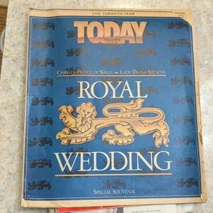 Charles  and Diana Wedding Commemorative Newspaper issue